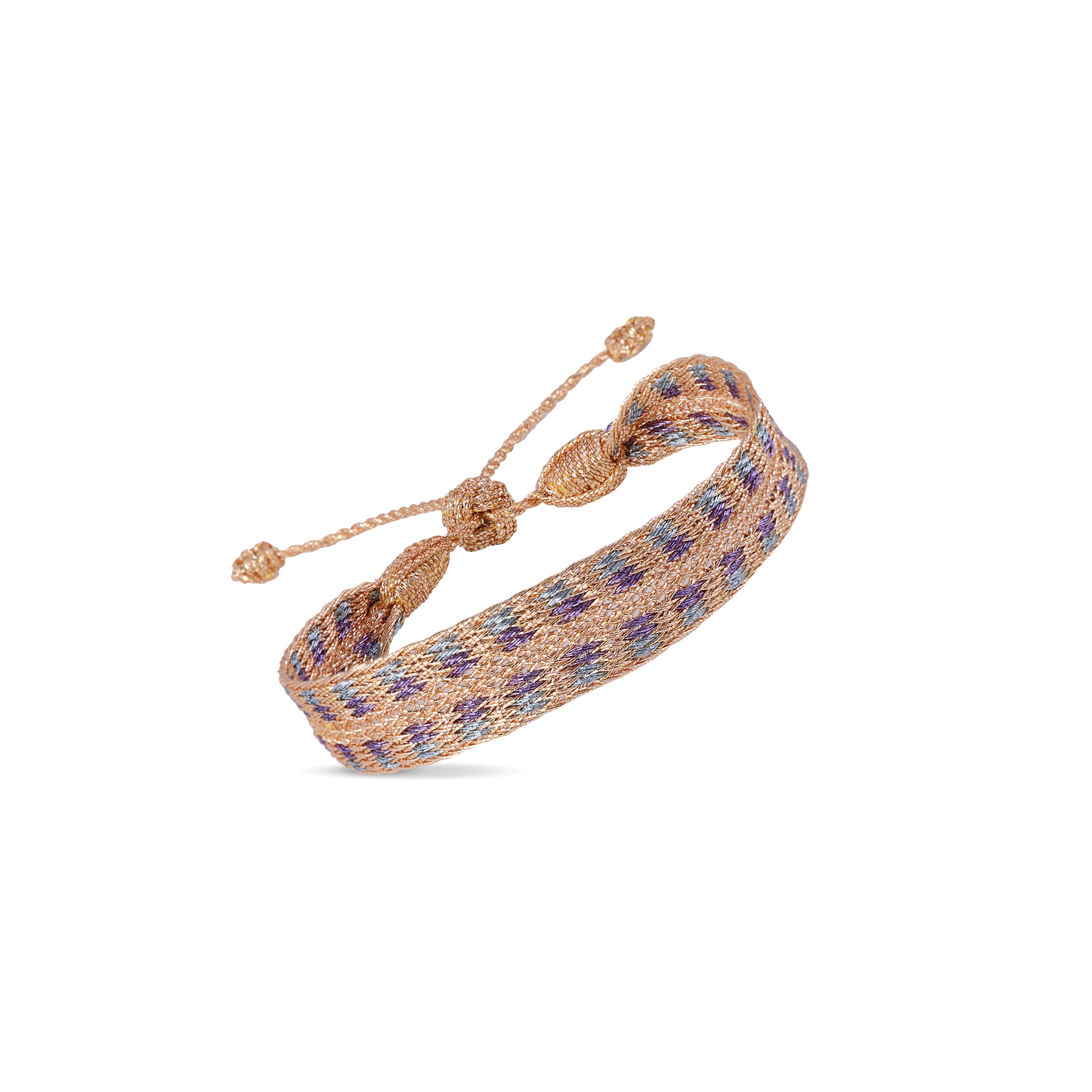 Rolo n°2 Bracelet in Peach Grey Pearl