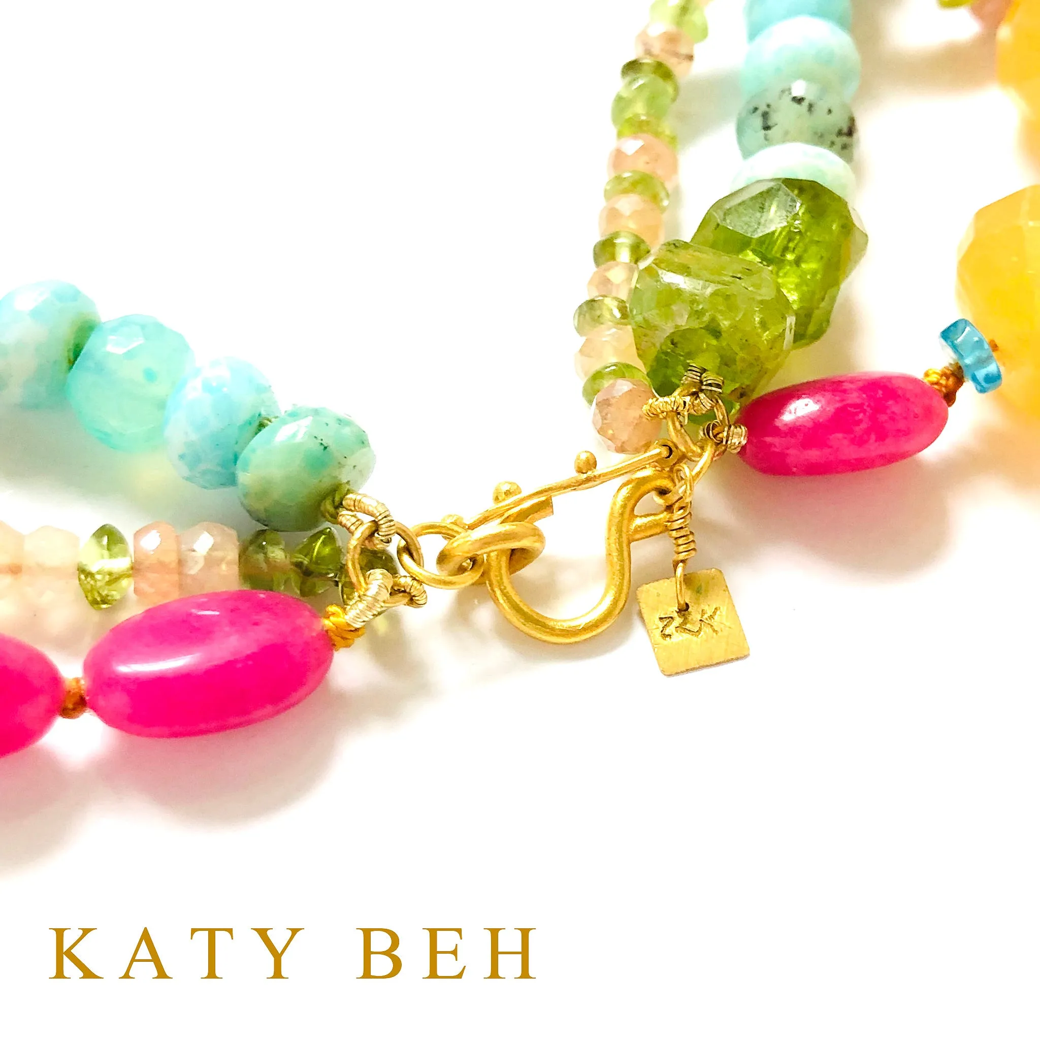 Roma Serpentine and Mixed Semi-Precious Gem Necklace