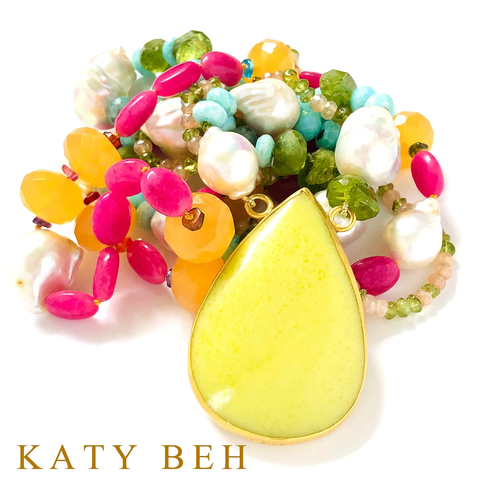 Roma Serpentine and Mixed Semi-Precious Gem Necklace