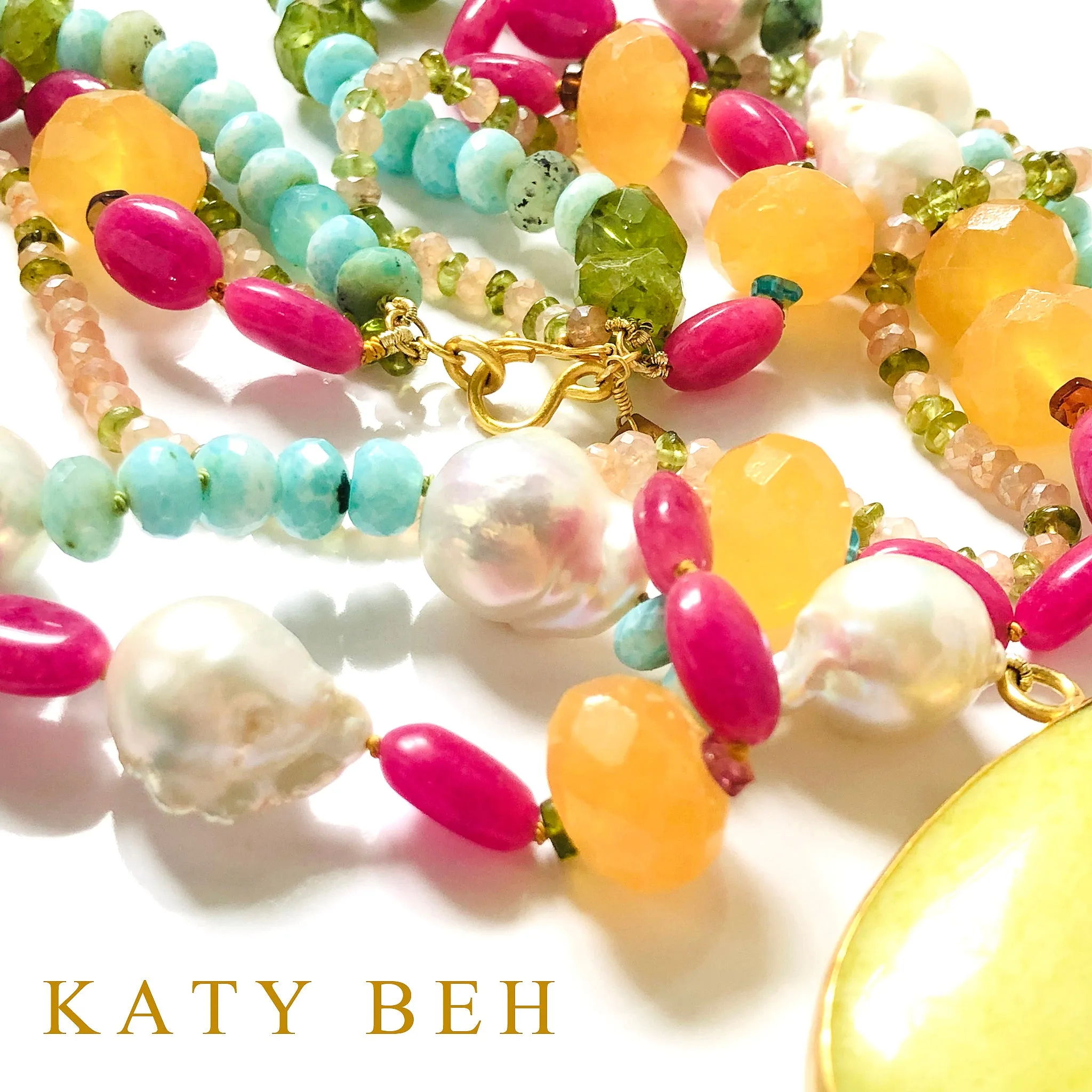 Roma Serpentine and Mixed Semi-Precious Gem Necklace