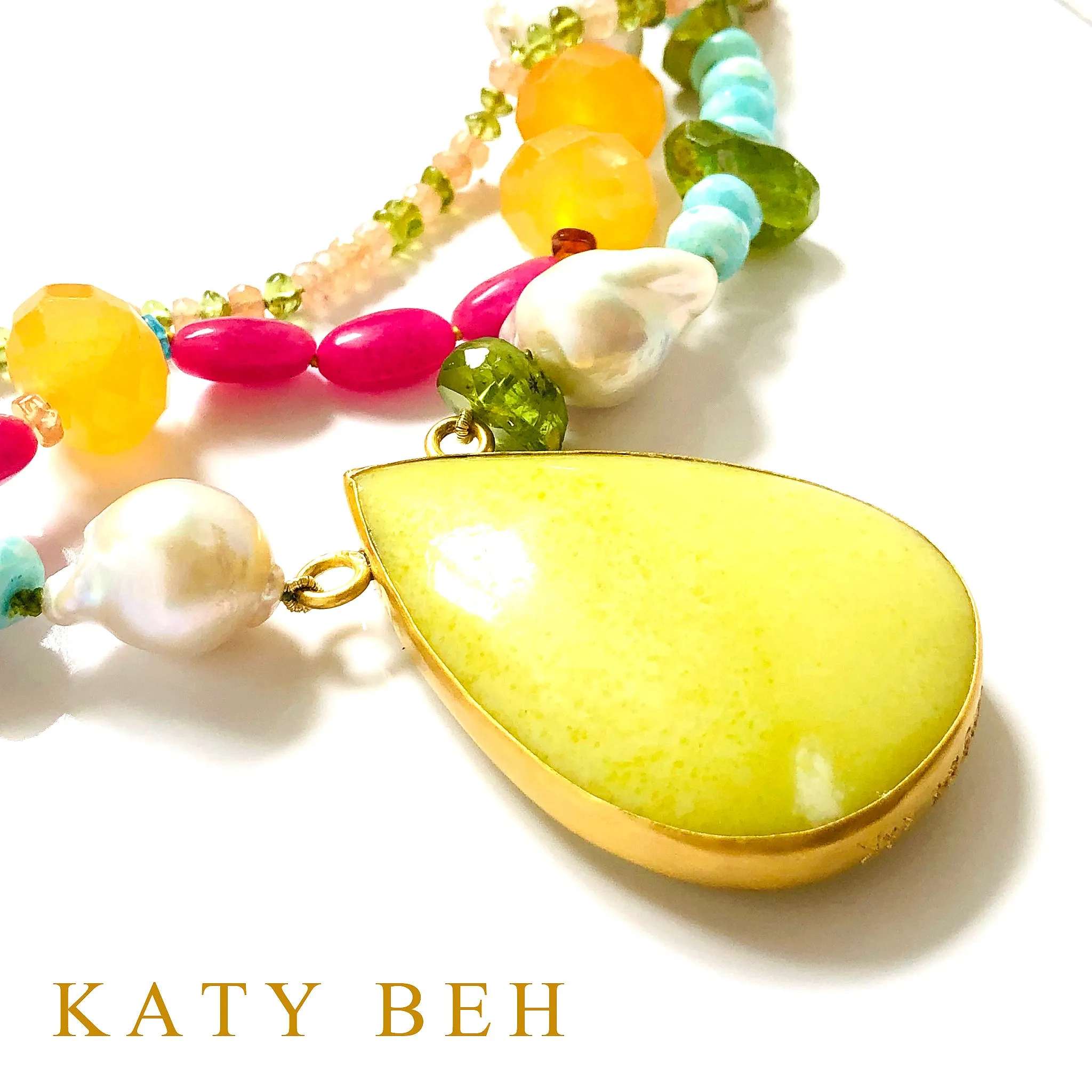 Roma Serpentine and Mixed Semi-Precious Gem Necklace