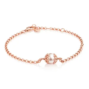 Silver Rose Plate Emma Kate Bracelet