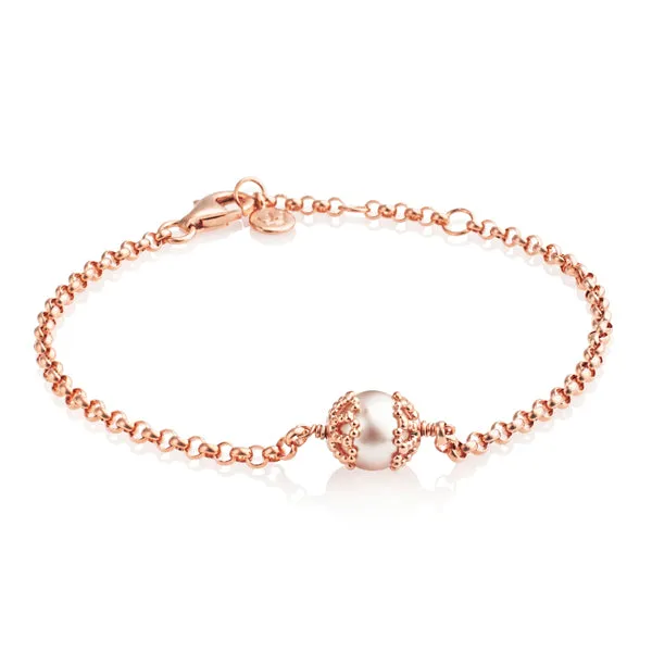 Silver Rose Plate Emma Kate Bracelet