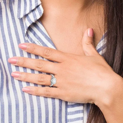 Sterling Silver 10mm Heart Locket Ring
