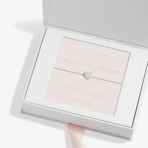 Sterling Silver Beautiful Friend Heart Zirconia 16cm   3cm Bracelet JJS0007