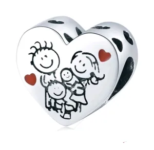 Sterling Silver My Family  Charm