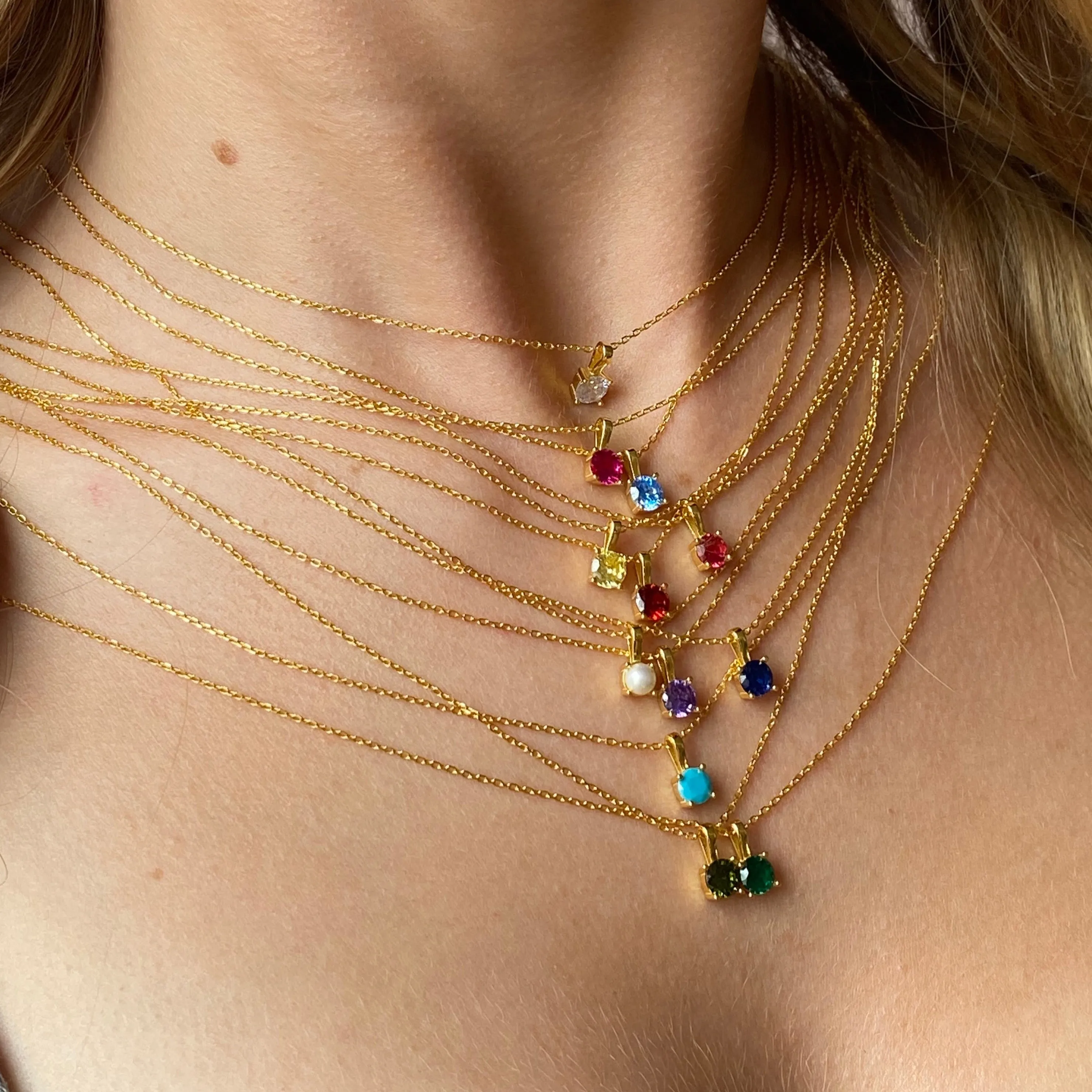 The Birthstone Necklace And Earring Set (August)