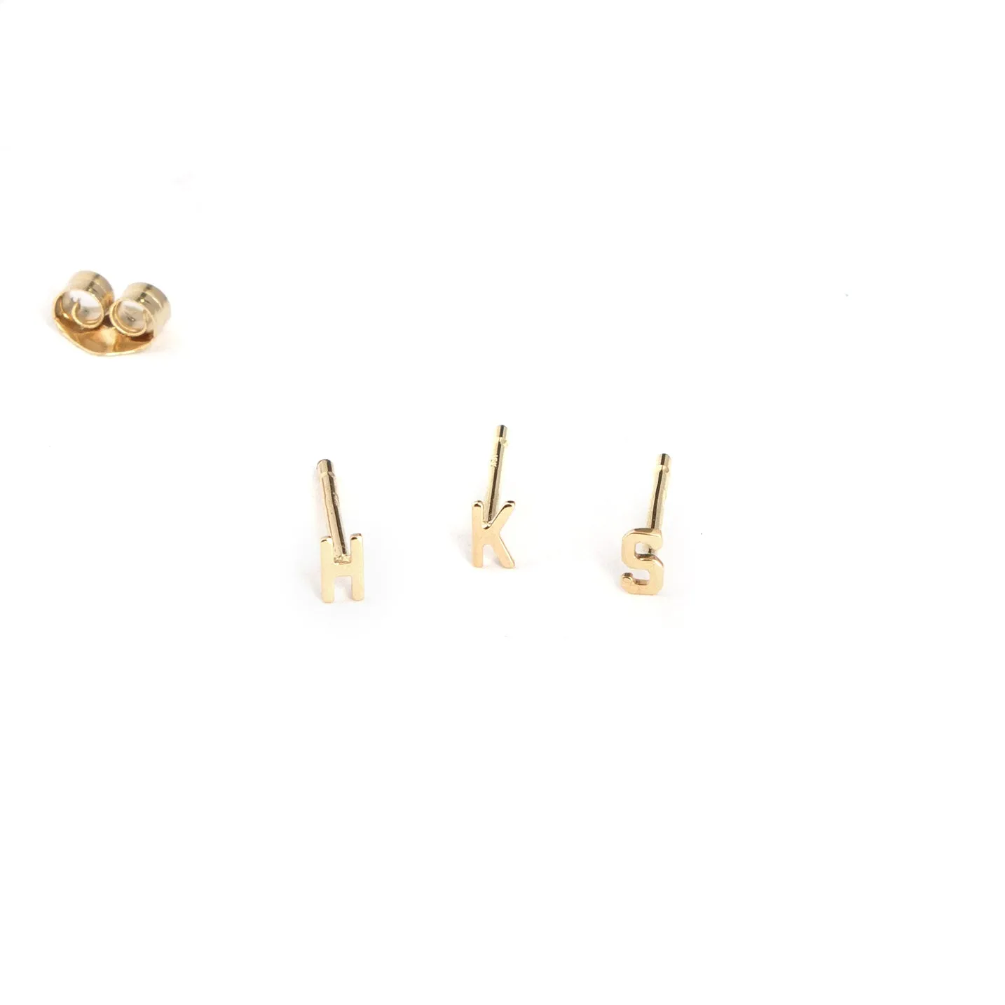 Tiny Initial Stud Earrings