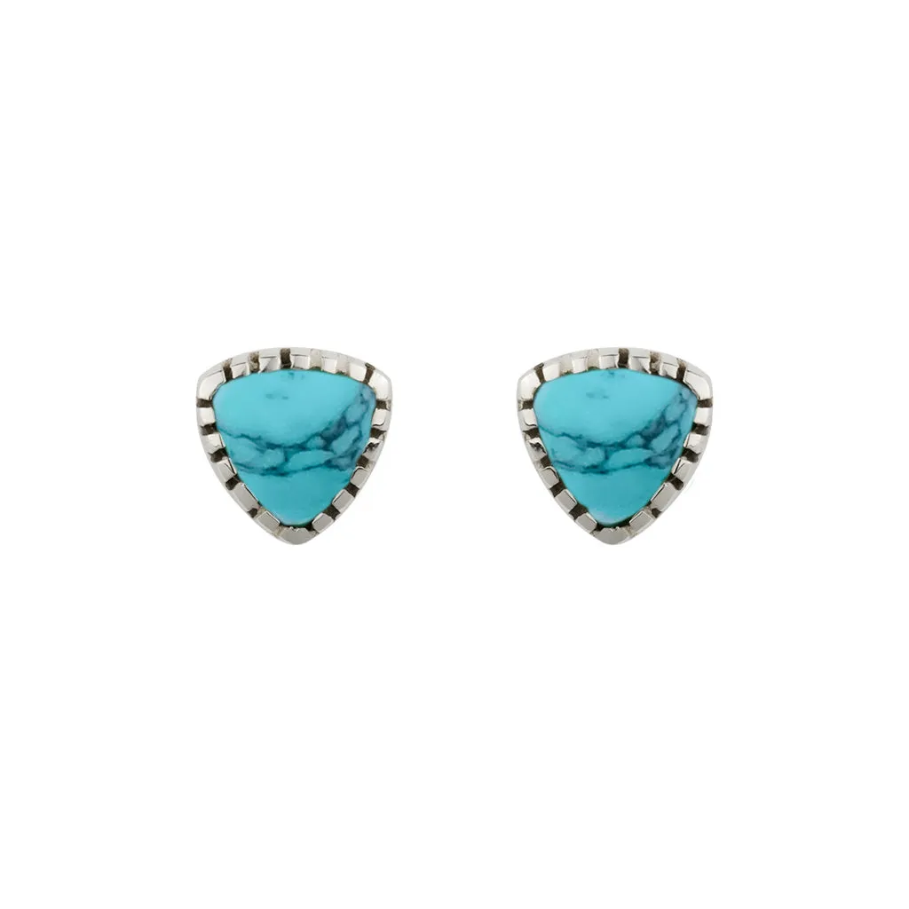 Trillion Stud Earrings - Turquoise