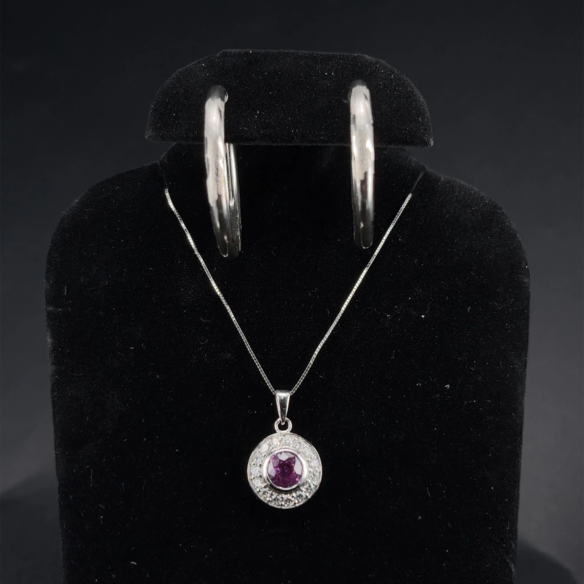 White Gold Pink Sapphire Bundle
