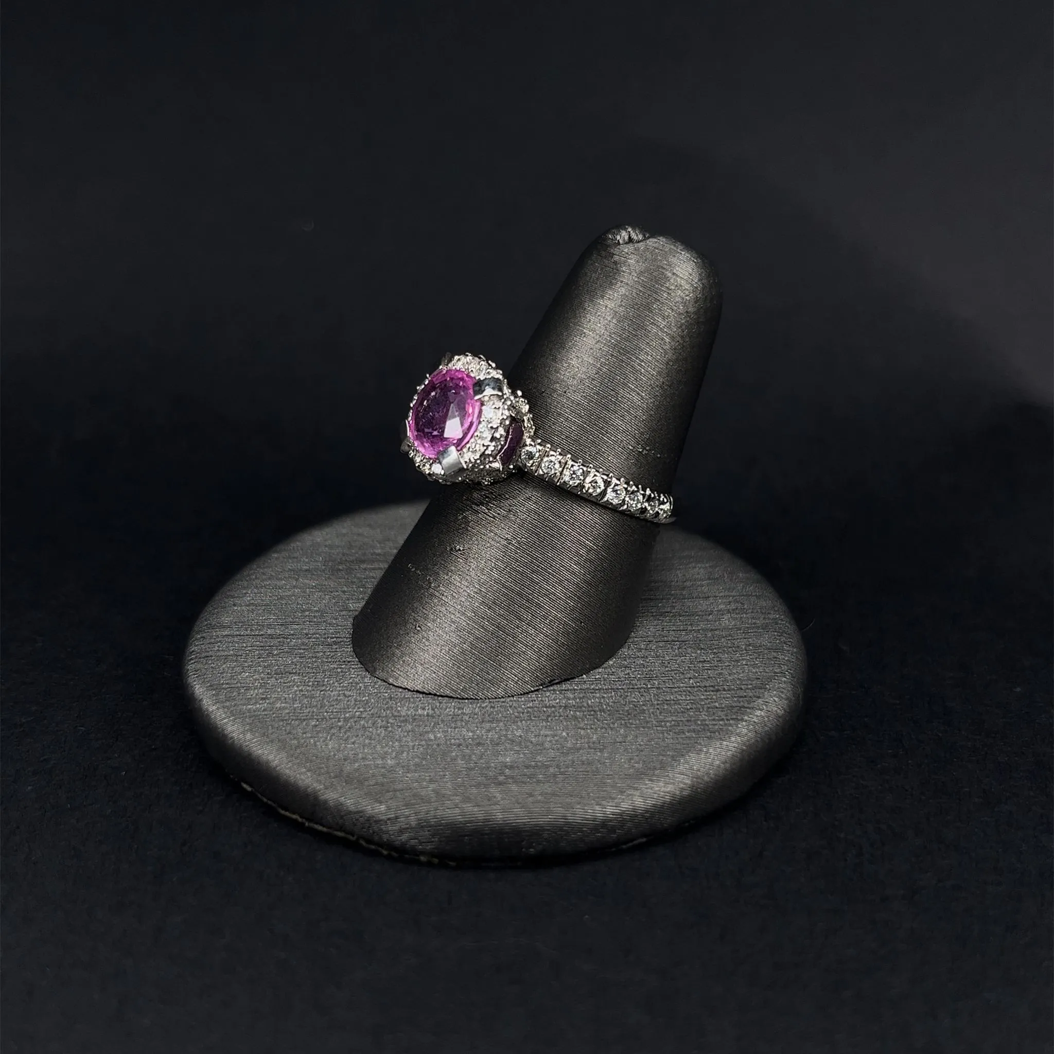 White Gold Pink Sapphire Bundle