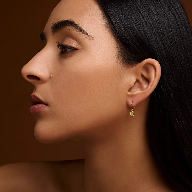 Winkie Earring, Peridot , Gold