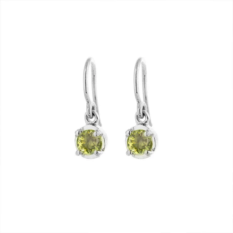 Winkie Earring, Peridot , Silver