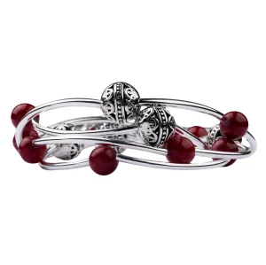 Wrap | Bali Bead | Necklace-Bracelet | Bordeaux Jade